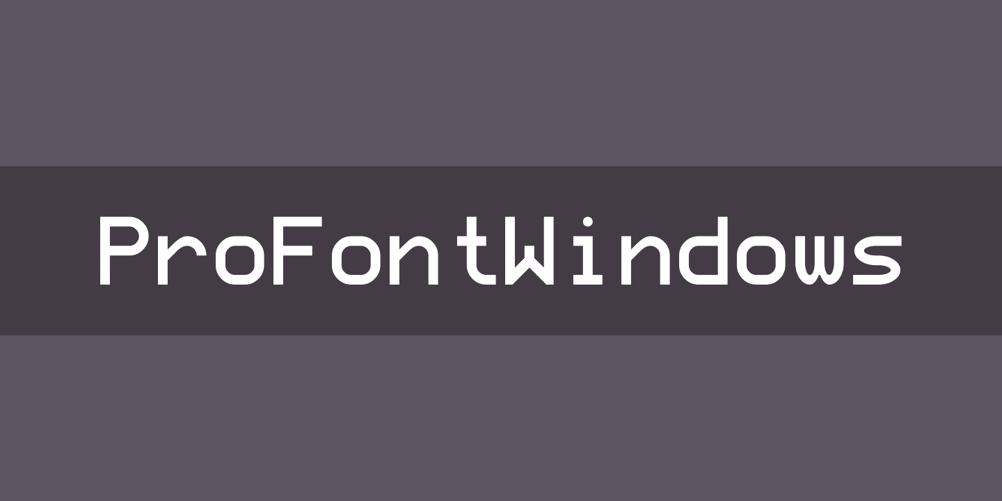 フォント ProFontWindows